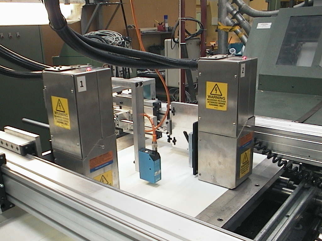 Twin Headed Videojet PrintPro on a Muller Martini Paper press